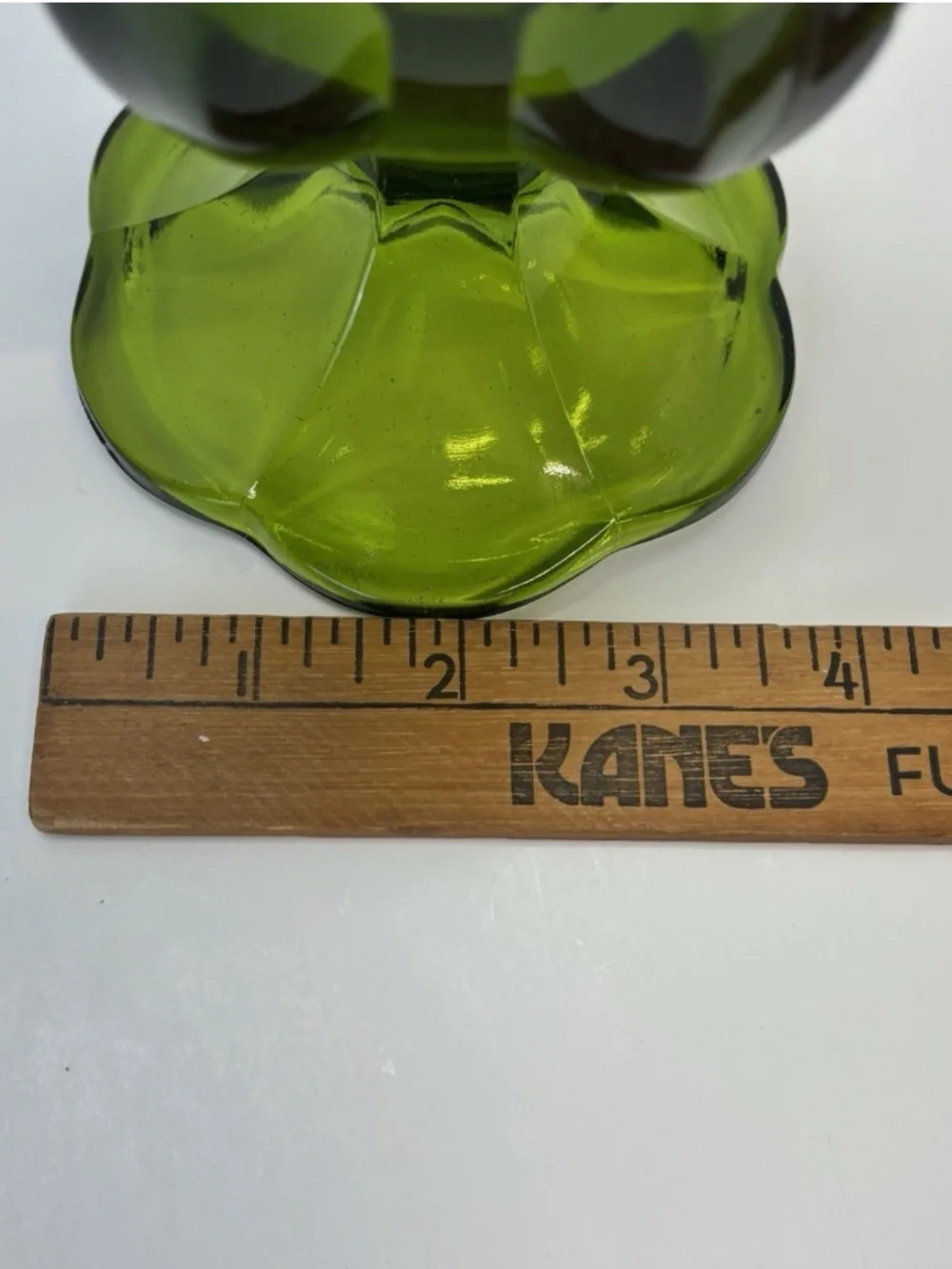 Vintage 19” Avocado Green Swung Vase Footed Flower Base MCM Viking LE Smith